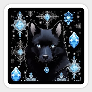 Schipperke pattern Sticker